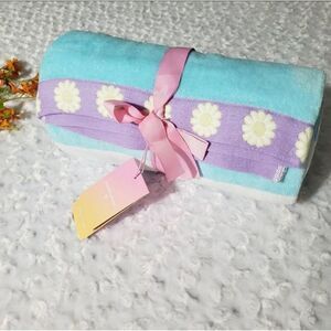 Stoney Clover Lane x Target Beach Towel Rainbow Embossed Blue With Purple Daisy